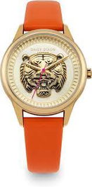 Daisy Dixon DD184OG Reloj de Mujer con Correa Naranja y Caja Dorada