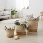 Inde Cesta Cónica Seagrass con Asas 25 cm (18 Unidades)