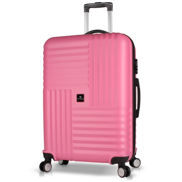 Zoozie Bags Maleta 8746 Rosa de ABS con 4 Ruedas Multidireccionales y Cerradura Codificada para Viaje con Estilo Zoozie Bags Maleta 8746 Rosa de ABS con 4 Ruedas Multidireccionales y Cerradura Codificada para Viaje con Estilo