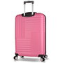 Zoozie Bags Maleta 8746 Rosa de ABS con 4 Ruedas Multidireccionales y Cerradura Codificada para Viaje con Estilo