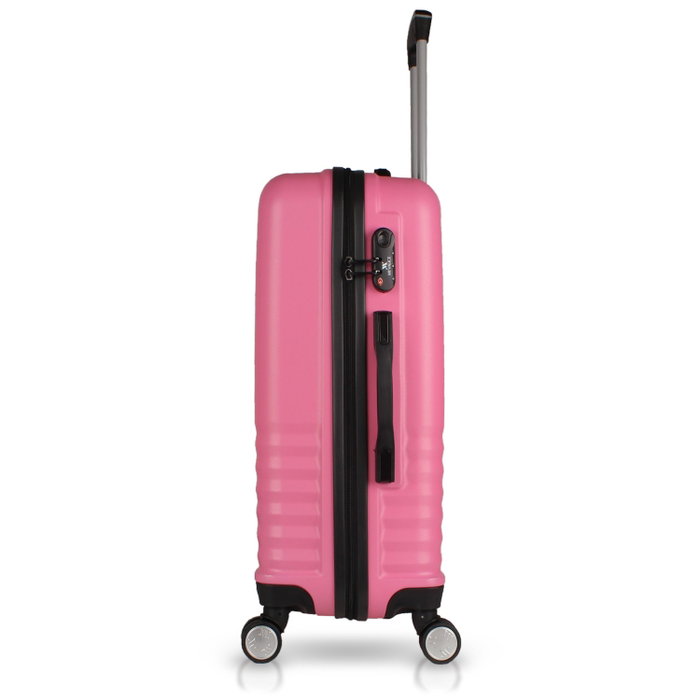 Zoozie Bags Maleta 8746 Rosa de ABS con 4 Ruedas Multidireccionales y Cerradura Codificada para Viaje con Estilo Zoozie Bags Maleta 8746 Rosa de ABS con 4 Ruedas Multidireccionales y Cerradura Codificada para Viaje con Estilo