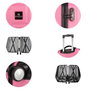 Zoozie Bags Maleta 8746 Rosa de ABS con 4 Ruedas Multidireccionales y Cerradura Codificada para Viaje con Estilo
