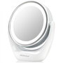 MEDISANA ESPEJO COSMÉTICO DE MESA - Espejo amplificador con iluminación LED, 10X aumento, con base estable