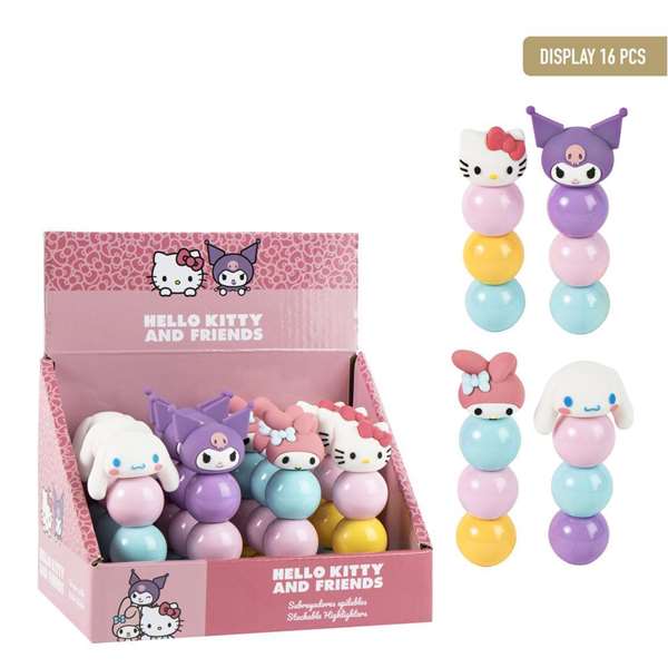 Cerdá Subrayadores Apilables Hello Kitty Diseño 1-Diseño 4 Cerdá Subrayadores Apilables Hello Kitty Diseño 1-Diseño 4
