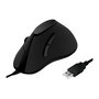 LogiLink Ratón Ergonomico Vertical ID0158 para Mano Derecha, Óptico 1000 DPI, 5 Botones, USB Plug and Play, Color Negro - Para Oficina
