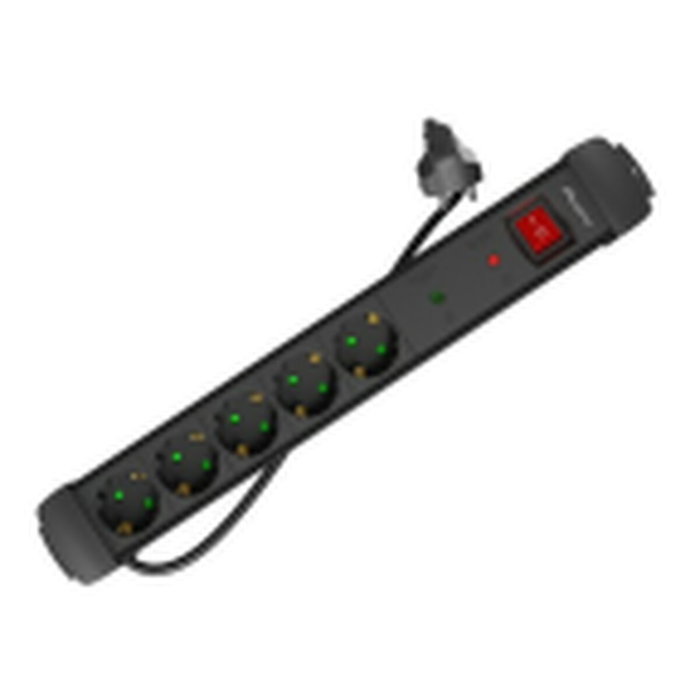 Lanberg Regleta SP1 5 tomas Schuko 1,5 m Negro
