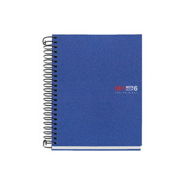 MIQUELRIUS The Original Notebook 6 A6 con tapa de polipropileno, cuadrícula 5x5, Azul (Set de 5)