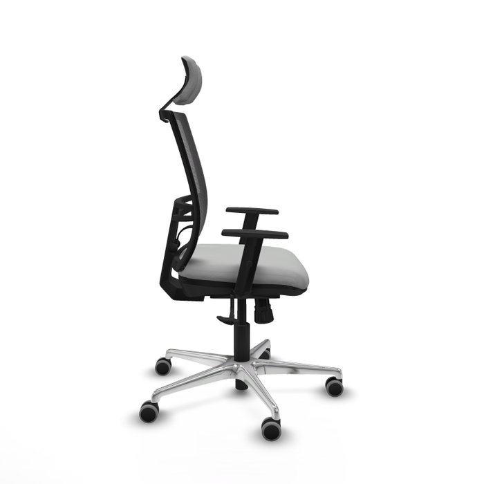 PIQUERAS Y CRESPO Silla de oficina Yunquera con mecanismo Sincro, Gris claro y Negro