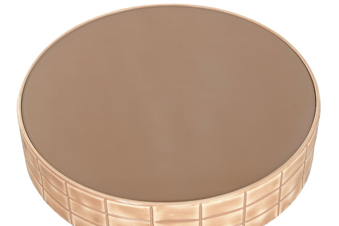 DKD Home Decor Mesita Auxiliar Mosaico Mocha Marrón DKD Home Decor Mesita Auxiliar Mosaico Mocha Marrón