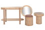 DKD Home Decor Mesita Auxiliar Mosaico Mocha Marrón