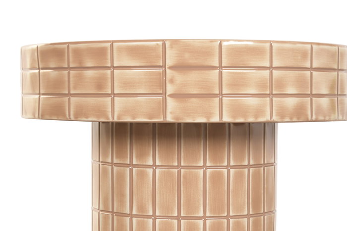 DKD Home Decor Mesita Auxiliar Mosaico Mocha Marrón DKD Home Decor Mesita Auxiliar Mosaico Mocha Marrón
