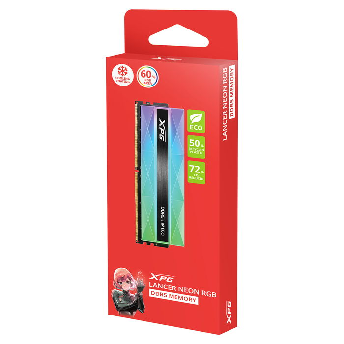 ADATA XPG LANCER NEON RGB KIT 2x16GB 32GB RAM DDR5 6400 MHz CL32 288-Pin DIMM Retail