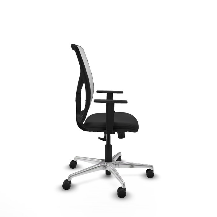 PIQUERAS Y CRESPO Silla de oficina Motilla con mecanismo Sincro, Negro y Blanco