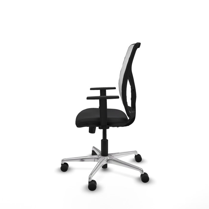 PIQUERAS Y CRESPO Silla de oficina Motilla con mecanismo Sincro, Negro y Blanco