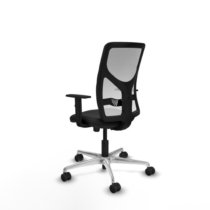 PIQUERAS Y CRESPO Silla de oficina Motilla con mecanismo Sincro, Negro y Blanco