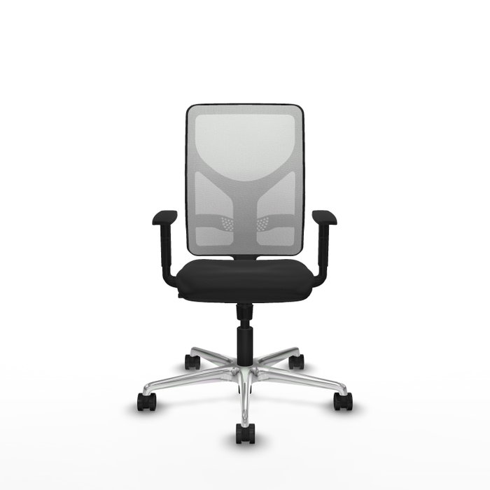 PIQUERAS Y CRESPO Silla de oficina Motilla con mecanismo Sincro, Negro y Blanco