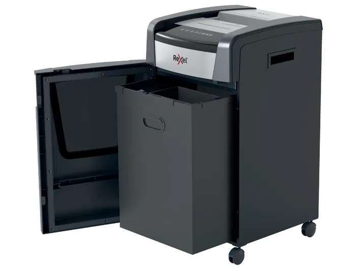 Rexel Destructora de Papel Momentum Extra XP422+ (22 Hojas, Corte Cruzado P-4) Negro-Plata