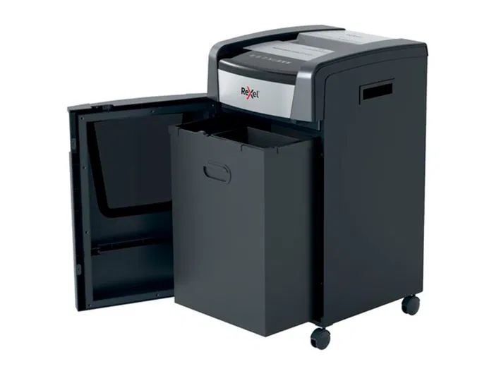 Rexel Destructora de Papel Momentum Extra XP422+ (22 Hojas, Corte Cruzado P-4) Negro-Plata
