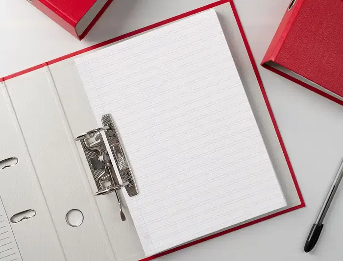 Liderpapel Recambio A4 PautaGuia 100 Hojas 75gr Cuadriculado Pautado 2,5mm con Margen y 4 Taladros