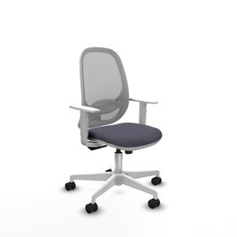 PIQUERAS Y CRESPO Silla de oficina Cilanco con mecanismo Sincro, Gris oscuro y Gris
