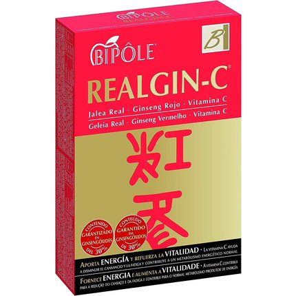 INTERSA BIPOLE REALGIN C (jalea real + ginseng + vit.c) 20 ampollas