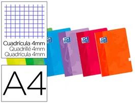 Oxford Libreta Escolar Din A4 Cuadro 4 Mm 48 Hojas Papel Optikpaper+ Con Margen