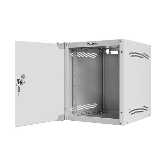 Lanberg Armario Rack de Pared 6U WF10-2306-10S 10 pulgadas Gris