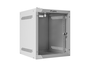 Lanberg Armario Mural Rack 10 Pulgadas 6U con Puerta de Vidrio y Ventilador Gris