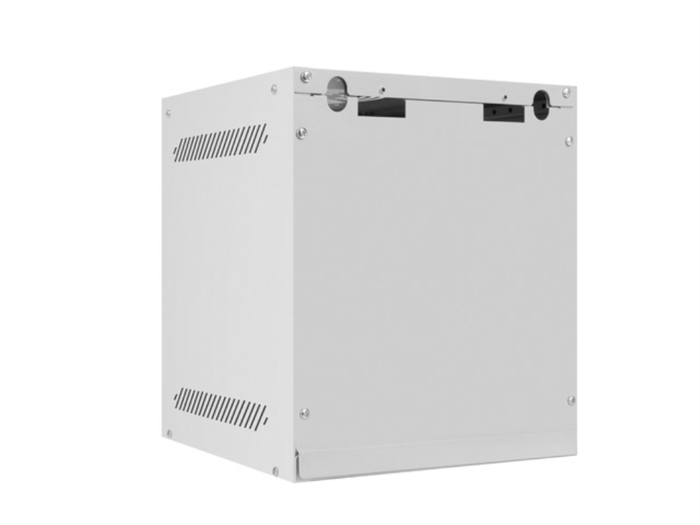 Lanberg Armario Mural Rack 10 Pulgadas 6U con Puerta de Vidrio y Ventilador Gris