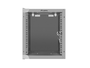 Lanberg Armario Mural Rack 10 Pulgadas 6U con Puerta de Vidrio y Ventilador Gris
