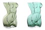 DKD Home Decor Jarrón de Cristal Cuerpo - Pack de 2