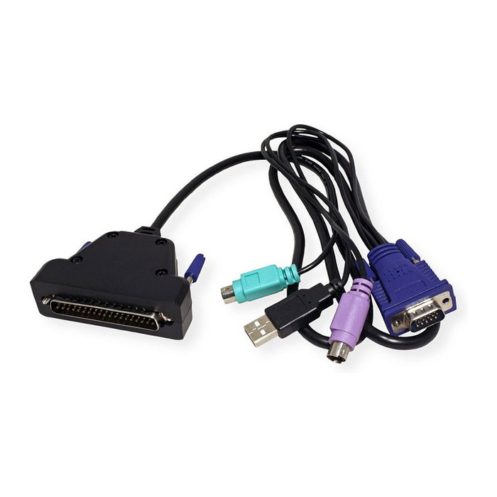 VALUE 19" (48,3 cm) Monitor TFT LCD KVM con Consola Rack 1U, Resolución 1366x768, Relación 16:9, USB, VGA, Teclado UK