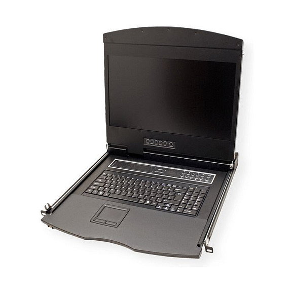 VALUE 19" (48,3 cm) Monitor TFT LCD KVM con Consola Rack 1U, Resolución 1366x768, Relación 16:9, USB, VGA, Teclado UK