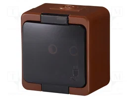 ABEX Tomacorriente Schuko 16A 250V AC Marrón
