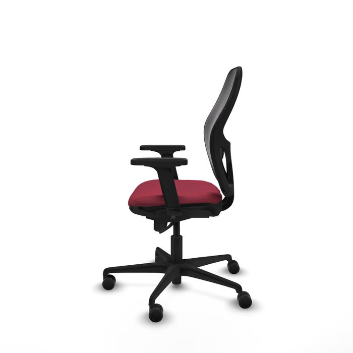 PIQUERAS Y CRESPO Silla de oficina Jorquera con mecanismo Sincro, Tela Granate y Malla Negra PIQUERAS Y CRESPO Silla de oficina Jorquera con mecanismo Sincro, Tela Granate y Malla Negra