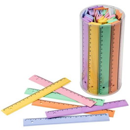 Faibo Regla Escolar 16cm Colores Surtidos Pastel Bote 100 Ud