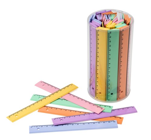 Faibo Regla Escolar 16cm Colores Surtidos Pastel Bote 100 UD