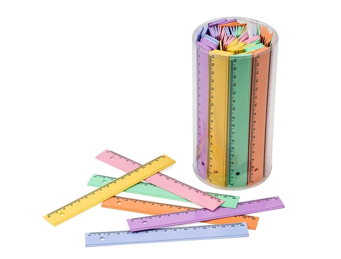 Faibo Regla Plástico 16 cm Bote 100 Unidades Colores Surtidos