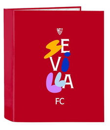 Safta Carpeta F. 4 Anillas 35mm Lomo Ancho Sevilla FC 27x33x6 cm