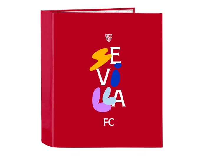 Safta Carpeta Sevilla F.C. de 4 anillas lomo ancho 35mm Folio