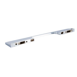 Trentadue Tirador Pilot Zamak 160mm Cromo y Aluminio RAL 9006 para Muebles