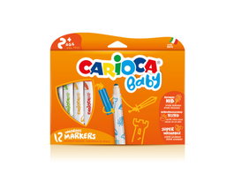 Carioca Baby Marker de 12 unidades, colores surtidos con forma de oso