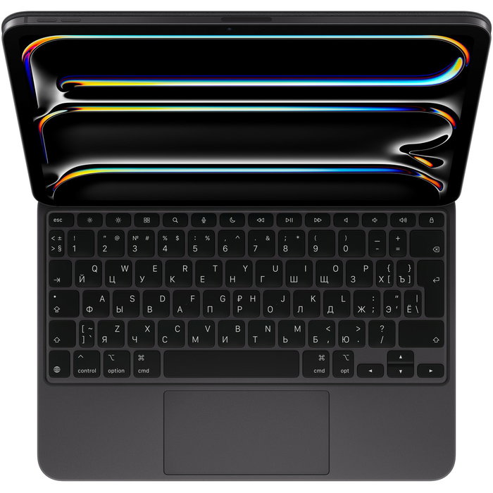 Apple Magic Keyboard para iPad Pro 11 (M4) - Teclado QWERTY ruso con Trackpad y Retroiluminación - Negro