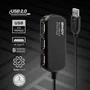 Lindy 42781 Hub USB 2.0 de 8 metros, Active Extension con 4 Puertos, 480 Mbit/s, Compatible con Windows, Mac OS y Linux