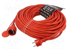 KEL Prolongador de alimentación H05RR-F 3G2,5mm2 40m Rojo