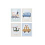 DKD Home Decor Set de 4 Cuadros de Lienzo de Vehículos 30x1,8x40 cm