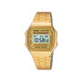 Casio A168WG-9WDF Reloj Digital Vintage Unisex con Banda de Acero Inoxidable, Oro