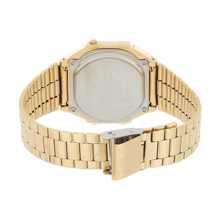 Casio A168WG-9WDF Reloj Digital Vintage Unisex con Banda de Acero Inoxidable, Oro