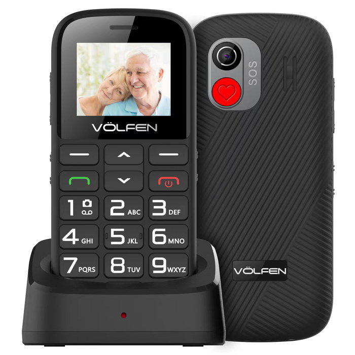 Volfen Telefono Movil Volfen Astro Sr Pantalla Teclas Grandes Boton SOS Base Cargadora Linterna Radio FM