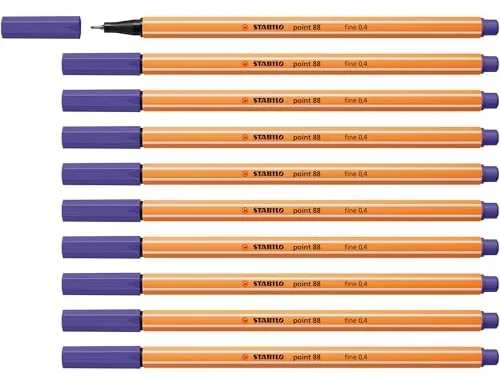 Stabilo Point 88 Rotulador Violeta 0,4 mm Caja de 10 Unidades Stabilo Point 88 Rotulador Violeta 0,4 mm Caja de 10 Unidades